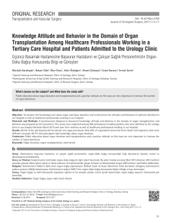 Knowledge Attitude and Behavior in the Domain of Organ