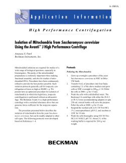 Isolation of Mitochondria from Saccharomyces cerevisiae Using the