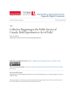 Collective Bargaining in the Public Service of Canada