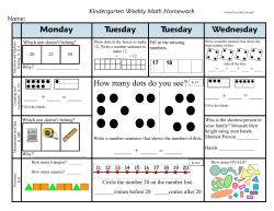 Monday Tuesday Tuesday Wednesday How many dots do you see?