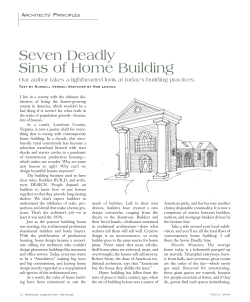 Seven Deadly Sins of Home Building