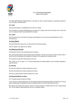 3 on 3 Wheelchair Basketball Rules of the Game
