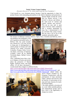 Nataly Viviana Vargas Gamboa I feel myself as a very fortunate