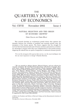 Natural Selection and the Origin of Economic