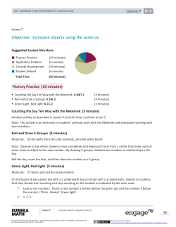Kindergarten Mathematics Module 3, Topic B, Lesson 7