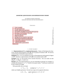 GEOMETRIC QUANTIZATION AND REPRESENTATION THEORY