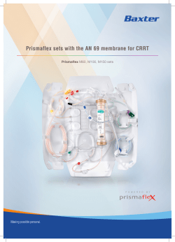 Prismaflex sets with the AN 69 membrane for CRRT