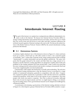 Interdomain Internet Routing - Networks and Mobile Systems