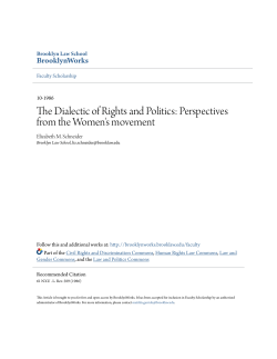 The Dialectic of Rights and Politics: Perspectives