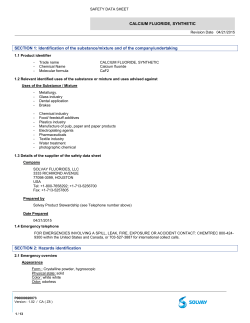 CALCIUM FLUORIDE, SYNTHETIC SECTION 1