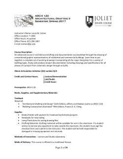 ARCH 120 - Technical Architectural Drafting and Sketching II