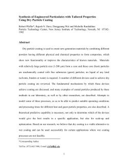 Synthesis of Engineered Particulates with Tailored Properties Using