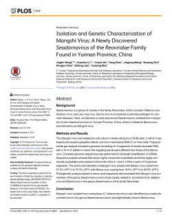 Isolation and Genetic Characterization of Mangshi Virus: A Newly