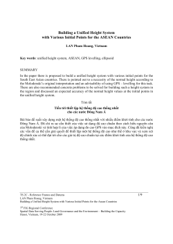 Building a Unified Height System with Various Initial Points for the