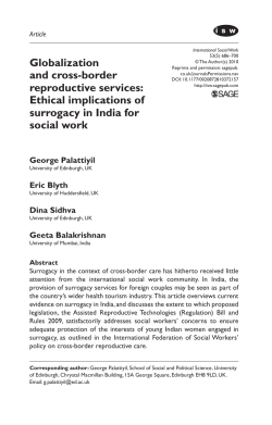 Globalization and cross-border reproductive services: Ethical