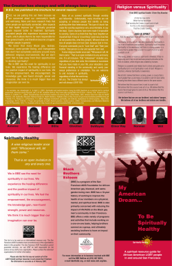 Spritiually Healthy brochure - San Francisco AIDS Foundation