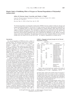 Kinetic Study of Stabilizing Effect of Oxygen on Thermal Degradation