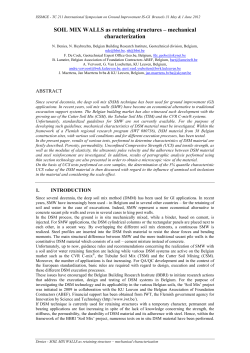 SOIL MIX WALLS as retaining structures &ndash; mechanical
