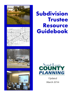 Subdivision Trustee Resource Guidebook