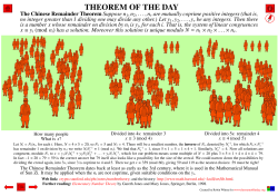Chinese Remainder Theorem