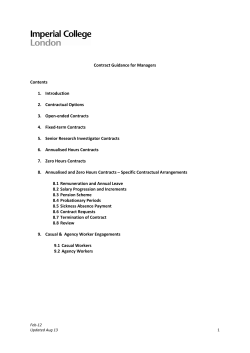 the Contract Guidance for Managers