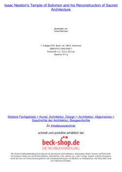 Isaac Newton`s Temple of Solomon and his - Beck-Shop