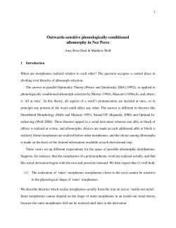 Outwards-sensitive phonologically-conditioned allomorphy in Nez