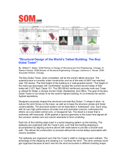 "Structural Design of the World`s Tallest Building: The Burj Dubai