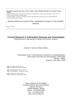 Domain analysis by means of the visualization of maps of vast