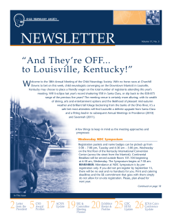 NEWSLETTER - Child Neurology Society