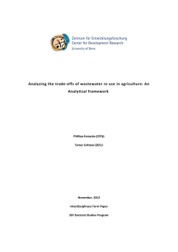 Analyzing the trade-offs of wastewater re use in agriculture