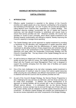 KNOWSLEY METROPOLITAN BOROUGH COUNCIL CAPITAL