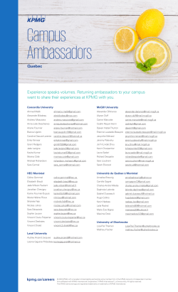 Quebec Campus Ambassadors