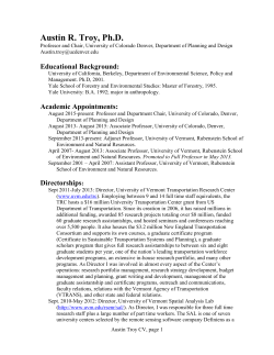 Link to curriculum vitae - University of Colorado Denver