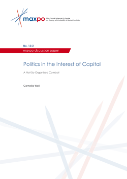 Politics in the Interest of Capital