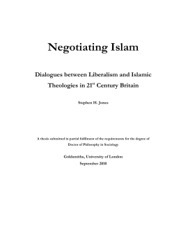 Negotiating Islam - Goldsmiths Research Online