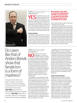 Do cases like that of Anders Breivik show that fanaticism is a form of