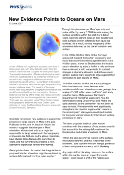 New Evidence Points to Oceans on Mars