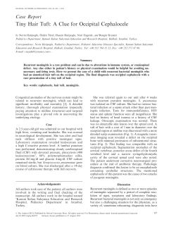 Tiny Hair Tuft: A Clue for Occipital Cephalocele