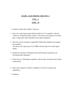 EC6304 &ndash; ELECTRONIC CIRCUITS &ndash;I UNIT &ndash; 2 PART