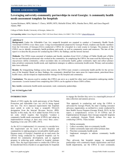 Leveraging university-community partnerships in rural Georgia: A