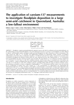 The application of caesium-137 measurements to investigate