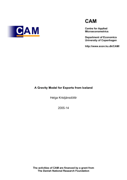 A Gravity Model for Exports from Iceland Helga Kristj&aacute;nsd&oacute;ttir 2005-14