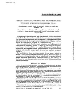 Hereditary asplenic-athymic mice: transplantation of human