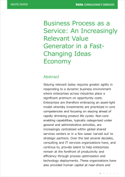 Business Process as a Service: An Increasingly Relevant Value