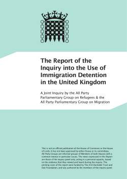 The Report of the Inquiry into the Use of Immigration Detention in the