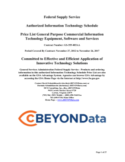 Federal Supply Service Authorized Information Technology