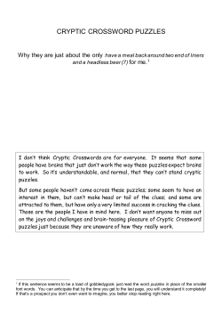 cryptic crossword puzzles