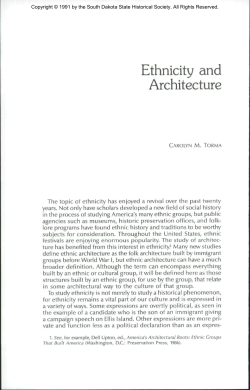Ethnicity and Architecture - South Dakota Historical Society Press