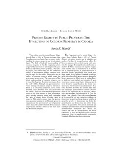 Private Rights to Public Property: The Evolution of Common Property